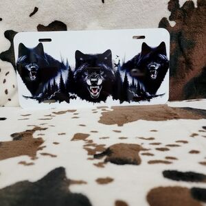 Black Wolves Car Tag Custom Vehicle License Plate